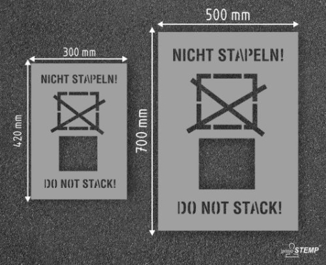 nicht stapeln - groessen